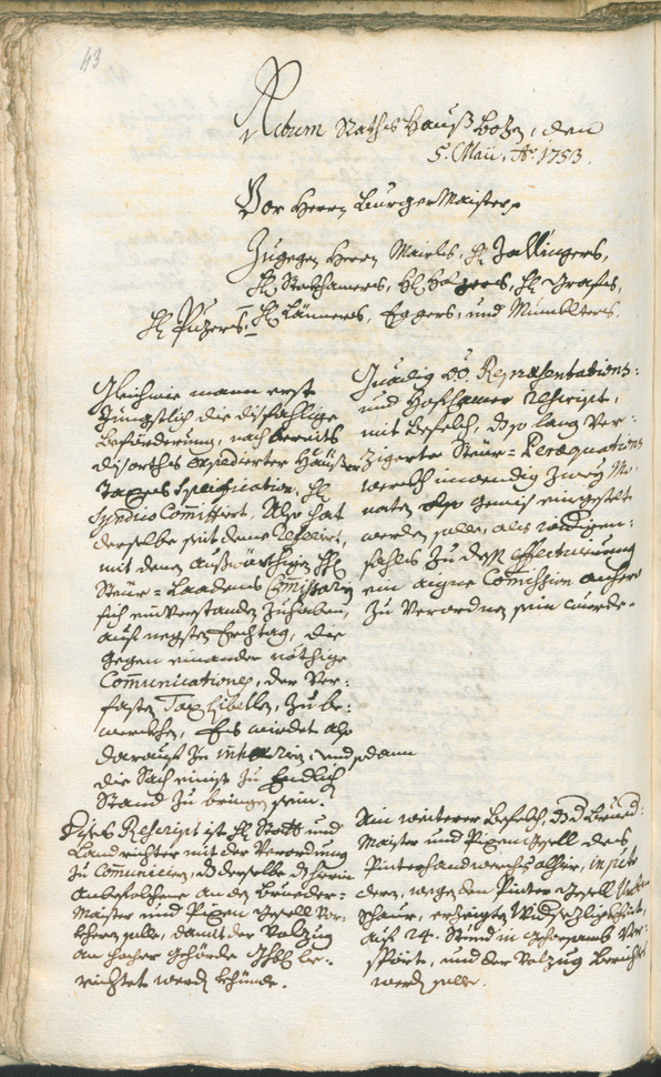 Civic Archives of Bozen-Bolzano - BOhisto Ratsprotokoll 1753/56 