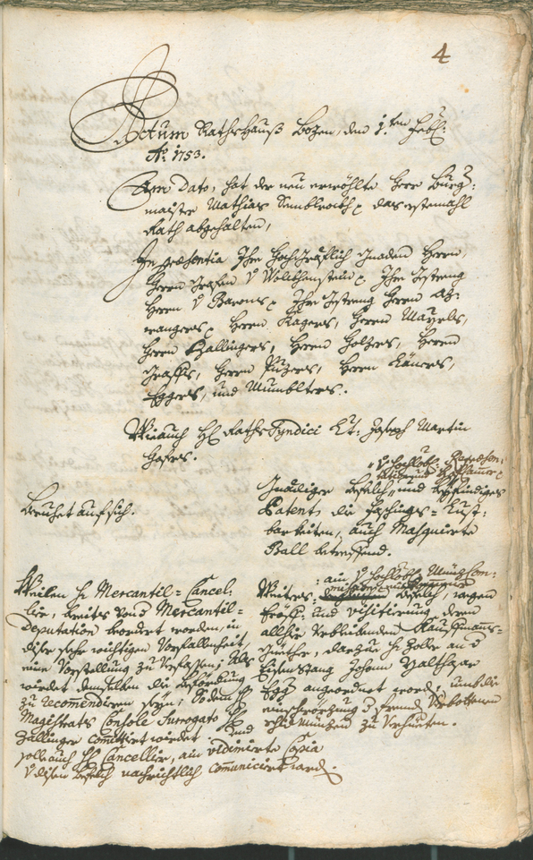 Archivio Storico della Città di Bolzano - BOhisto protocollo consiliare 1753/56 