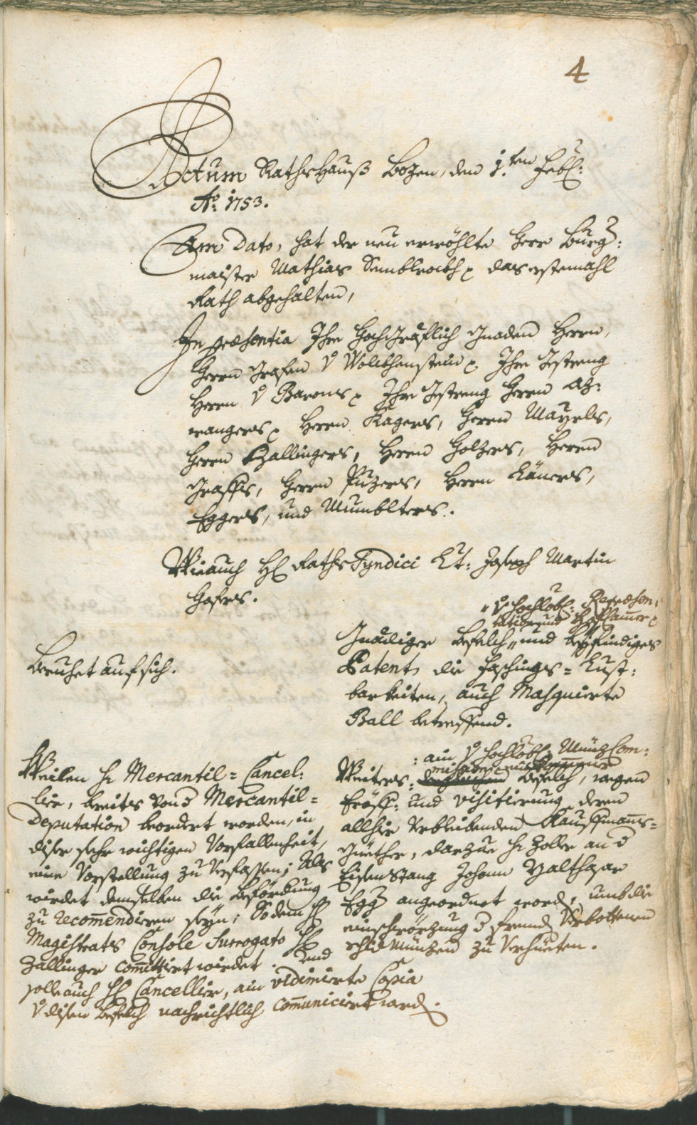 Civic Archives of Bozen-Bolzano - BOhisto Ratsprotokoll 1753/56 