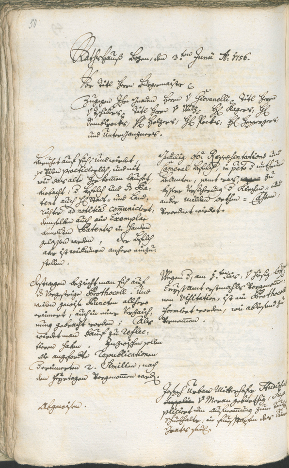 Civic Archives of Bozen-Bolzano - BOhisto Ratsprotokoll 1756/59 