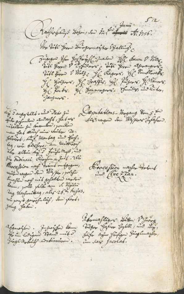 Archivio Storico della Città di Bolzano - BOhisto protocollo consiliare 1756/59 