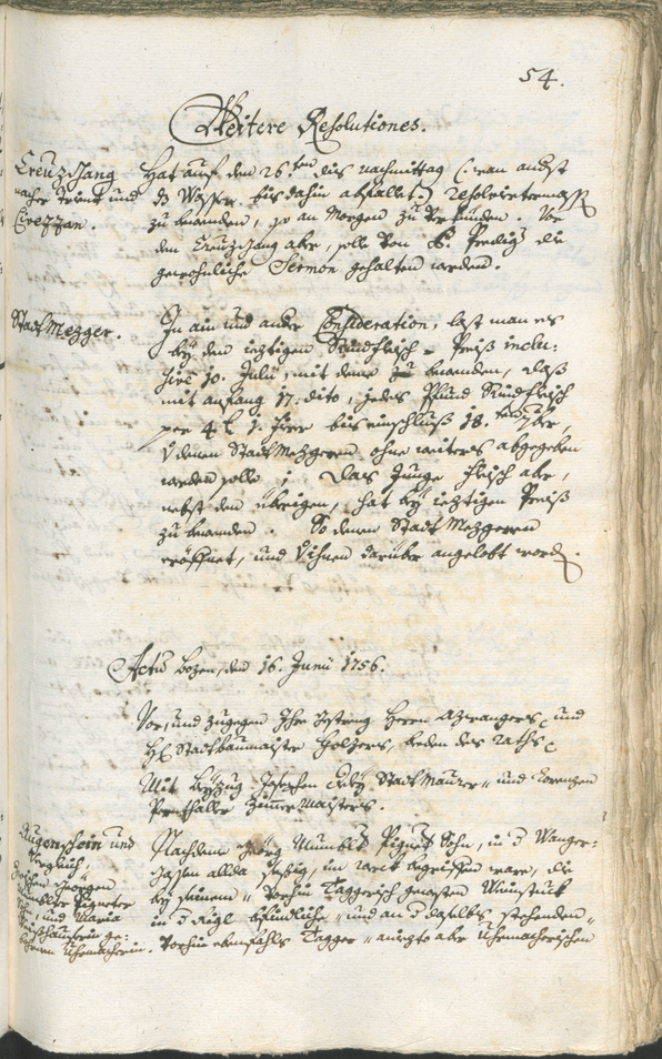 Archivio Storico della Città di Bolzano - BOhisto protocollo consiliare 1756/59 