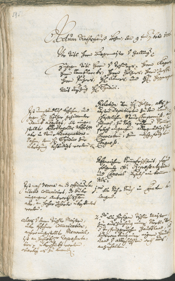 Archivio Storico della Città di Bolzano - BOhisto protocollo consiliare 1756/59 