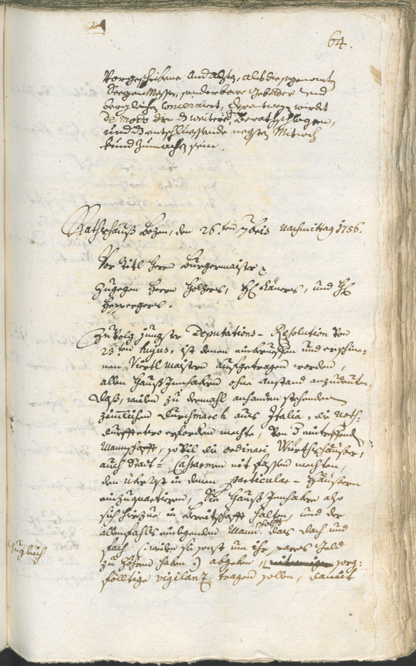 Archivio Storico della Città di Bolzano - BOhisto protocollo consiliare 1756/59 