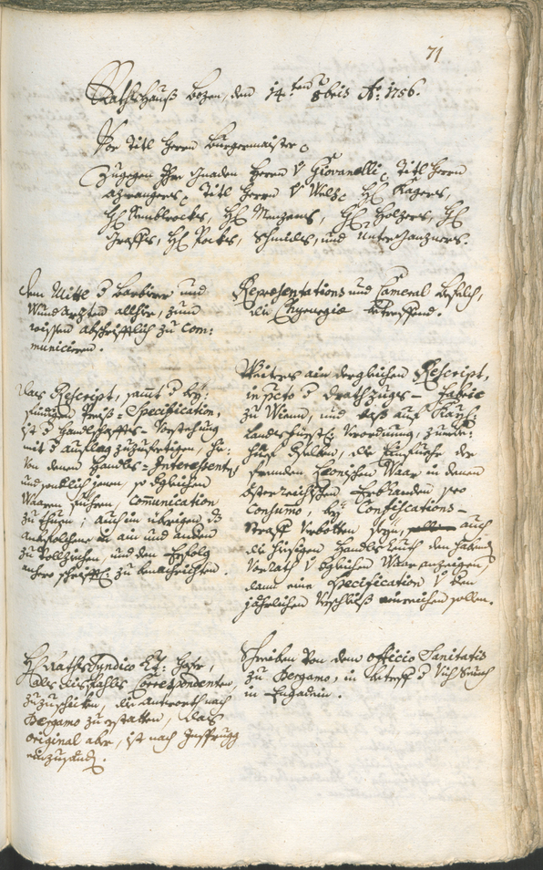 Civic Archives of Bozen-Bolzano - BOhisto Ratsprotokoll 1756/59 