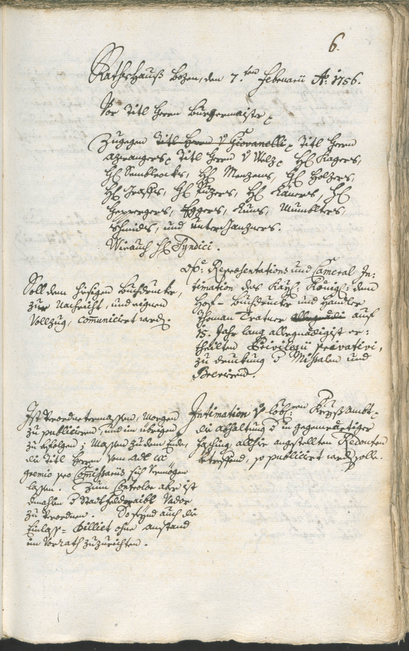 Archivio Storico della Città di Bolzano - BOhisto protocollo consiliare 1756/59 