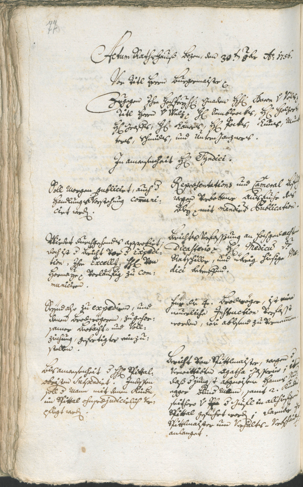 Civic Archives of Bozen-Bolzano - BOhisto Ratsprotokoll 1756/59 