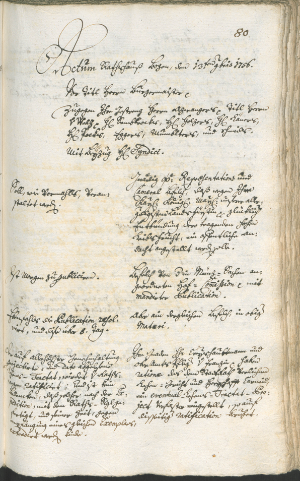 Archivio Storico della Città di Bolzano - BOhisto protocollo consiliare 1756/59 