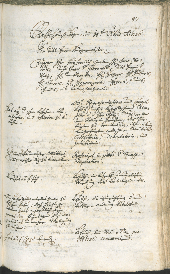 Archivio Storico della Città di Bolzano - BOhisto protocollo consiliare 1756/59 