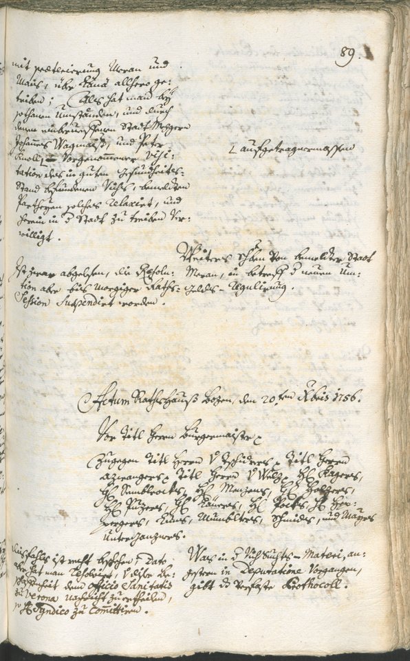 Archivio Storico della Città di Bolzano - BOhisto protocollo consiliare 1756/59 