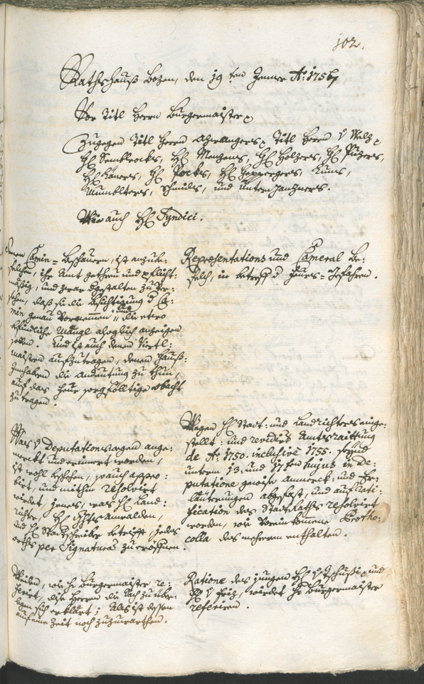 Civic Archives of Bozen-Bolzano - BOhisto Ratsprotokoll 1756/59 