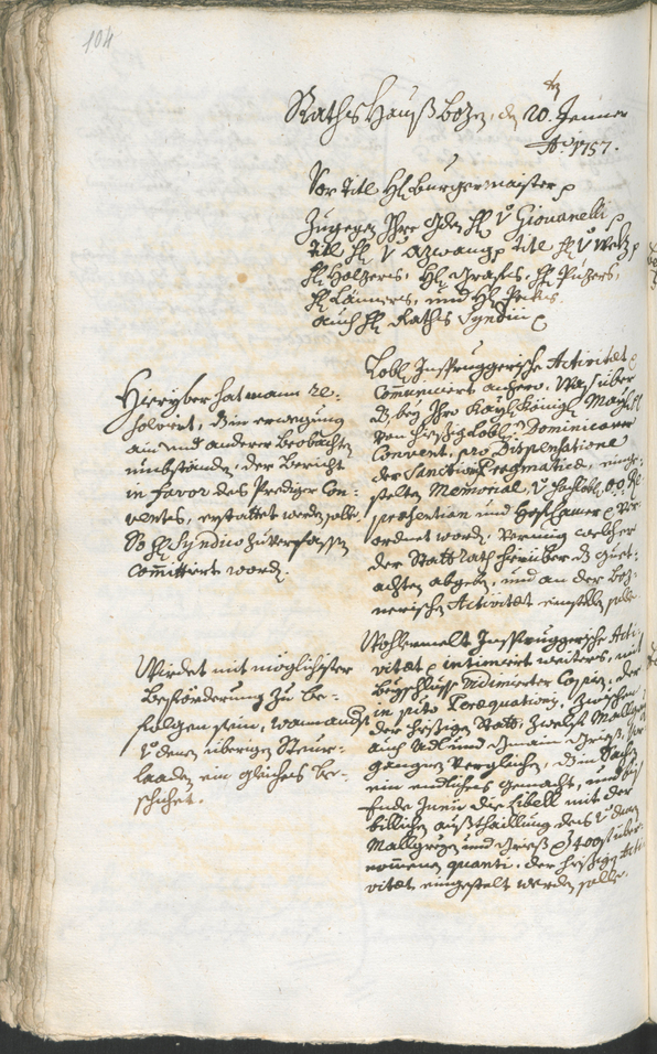 Archivio Storico della Città di Bolzano - BOhisto protocollo consiliare 1756/59 