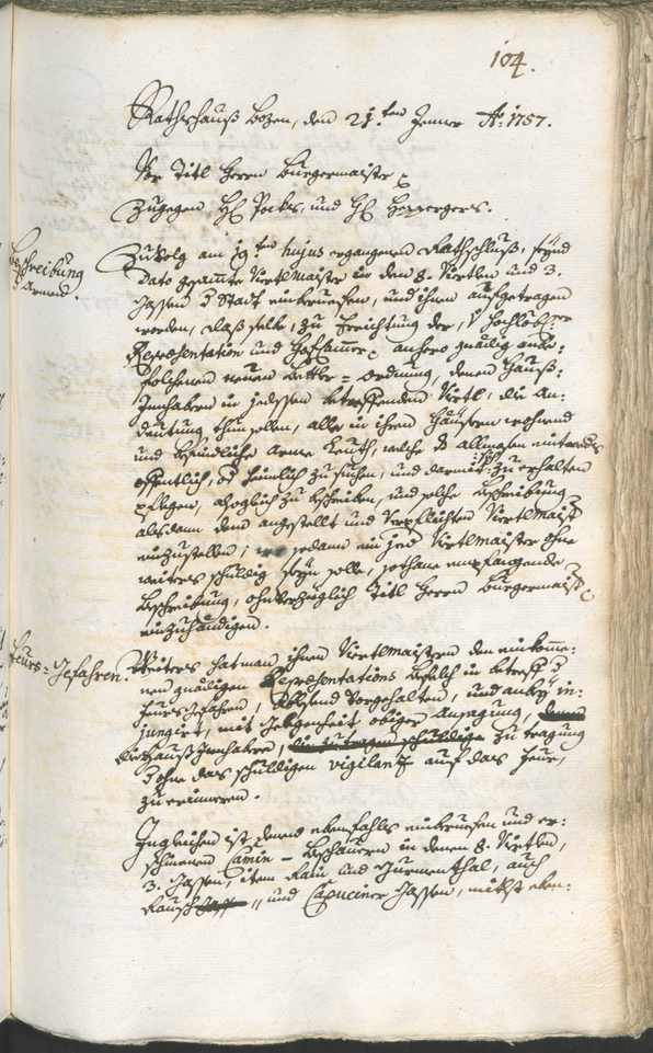 Archivio Storico della Città di Bolzano - BOhisto protocollo consiliare 1756/59 