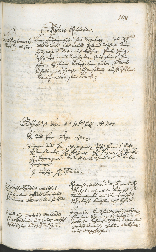 Civic Archives of Bozen-Bolzano - BOhisto Ratsprotokoll 1756/59 