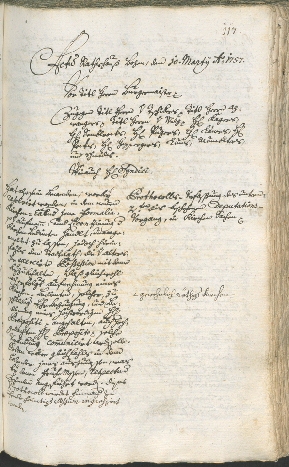 Civic Archives of Bozen-Bolzano - BOhisto Ratsprotokoll 1756/59 