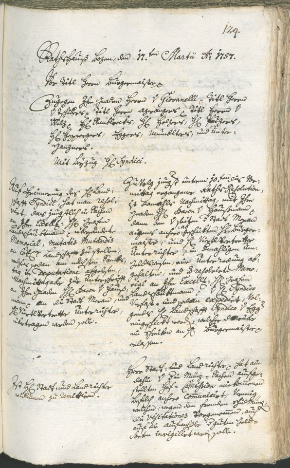 Civic Archives of Bozen-Bolzano - BOhisto Ratsprotokoll 1756/59 