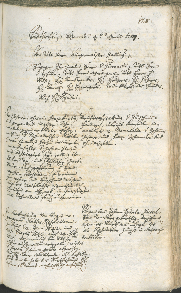 Civic Archives of Bozen-Bolzano - BOhisto Ratsprotokoll 1756/59 