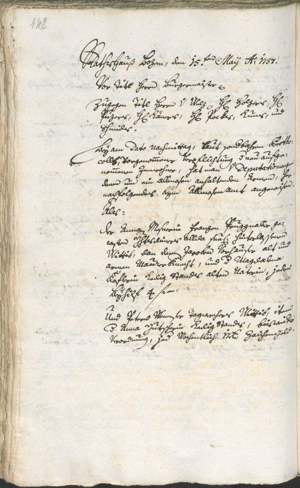 Civic Archives of Bozen-Bolzano - BOhisto Ratsprotokoll 1756/59 