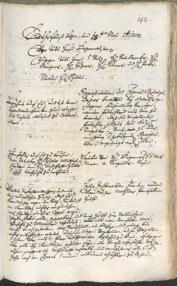 Civic Archives of Bozen-Bolzano - BOhisto Ratsprotokoll 1756/59 