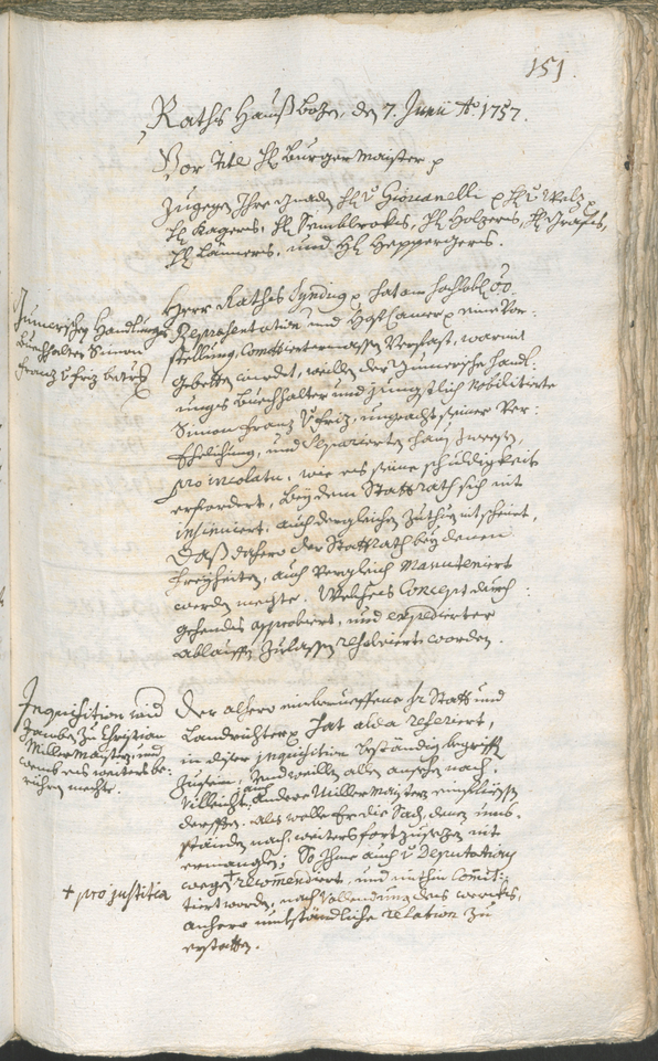 Archivio Storico della Città di Bolzano - BOhisto protocollo consiliare 1756/59 