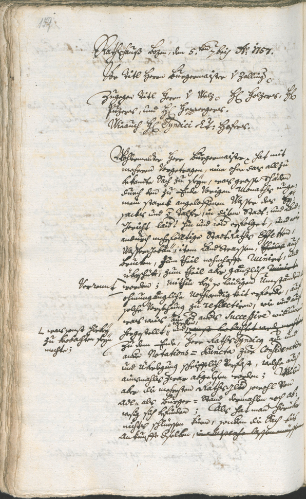 Archivio Storico della Città di Bolzano - BOhisto protocollo consiliare 1756/59 