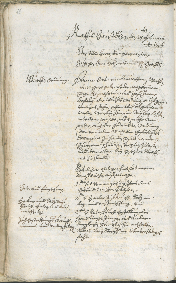 Archivio Storico della Città di Bolzano - BOhisto protocollo consiliare 1756/59 