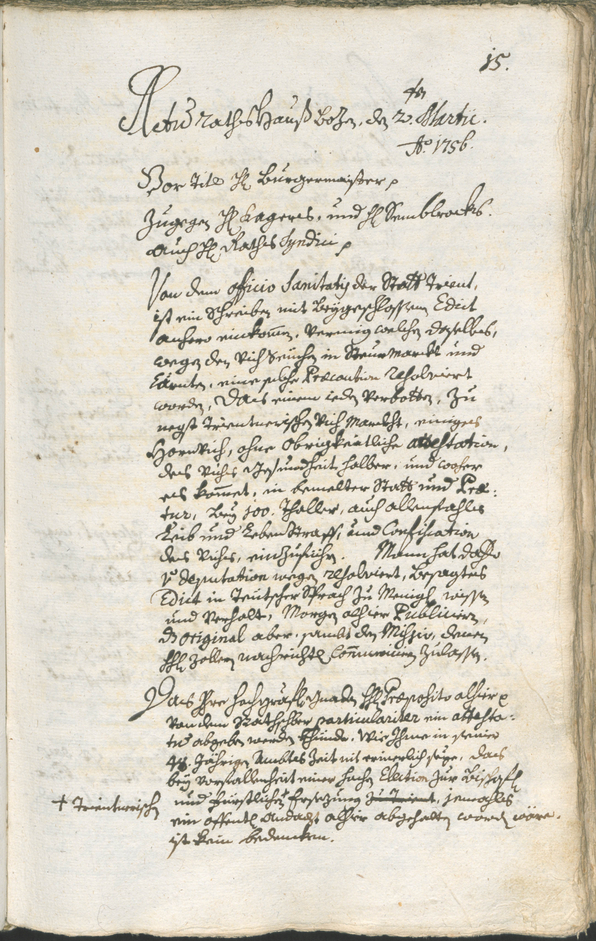 Civic Archives of Bozen-Bolzano - BOhisto Ratsprotokoll 1756/59 