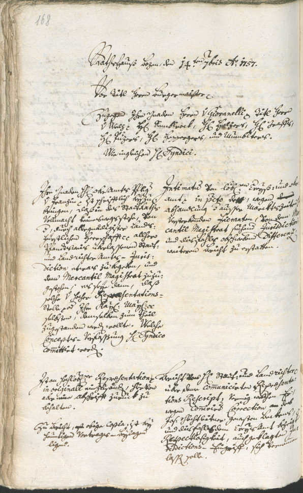 Archivio Storico della Città di Bolzano - BOhisto protocollo consiliare 1756/59 