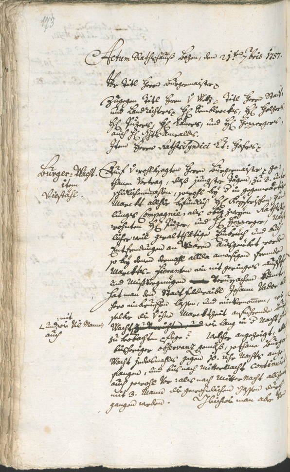 Civic Archives of Bozen-Bolzano - BOhisto Ratsprotokoll 1756/59 