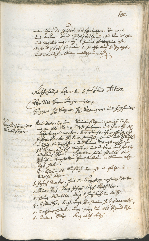 Archivio Storico della Città di Bolzano - BOhisto protocollo consiliare 1756/59 