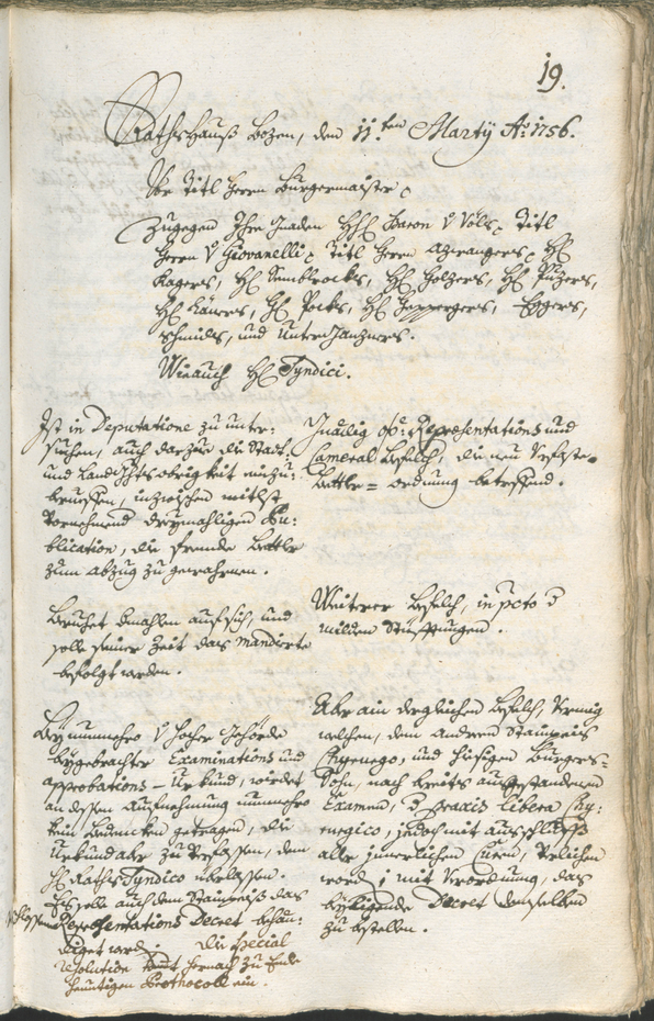 Civic Archives of Bozen-Bolzano - BOhisto Ratsprotokoll 1756/59 