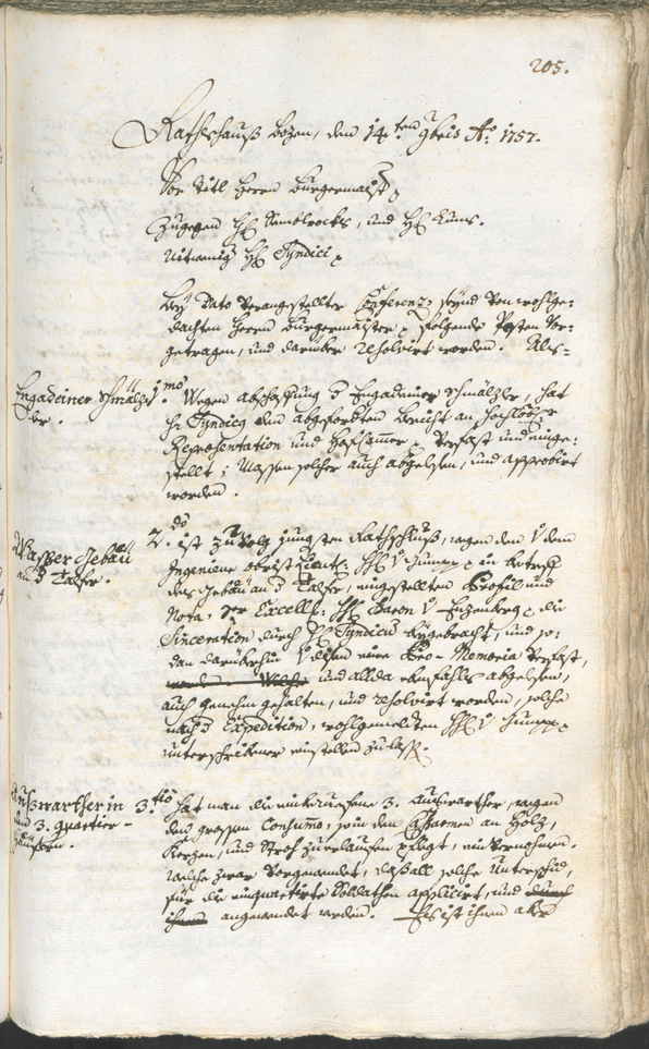 Archivio Storico della Città di Bolzano - BOhisto protocollo consiliare 1756/59 