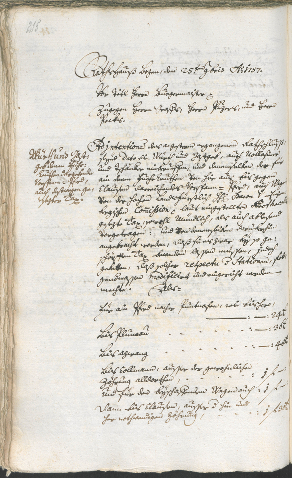 Archivio Storico della Città di Bolzano - BOhisto protocollo consiliare 1756/59 