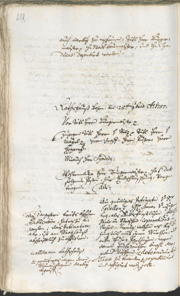 Civic Archives of Bozen-Bolzano - BOhisto Ratsprotokoll 1756/59 