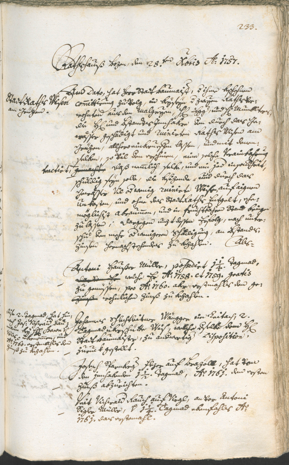 Civic Archives of Bozen-Bolzano - BOhisto Ratsprotokoll 1756/59 