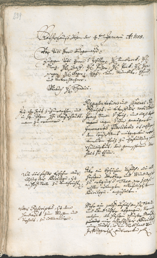 Civic Archives of Bozen-Bolzano - BOhisto Ratsprotokoll 1756/59 