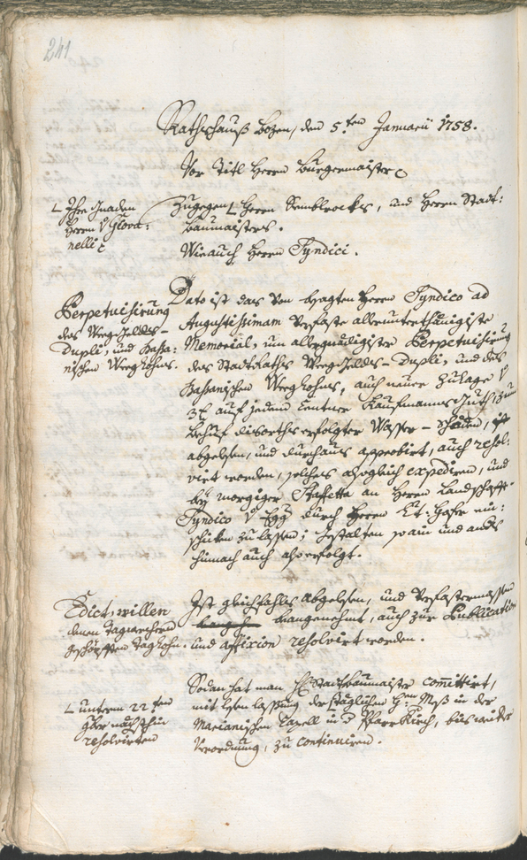 Archivio Storico della Città di Bolzano - BOhisto protocollo consiliare 1756/59 