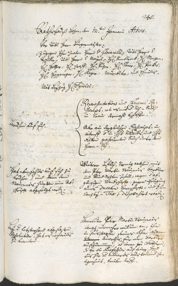 Civic Archives of Bozen-Bolzano - BOhisto Ratsprotokoll 1756/59 