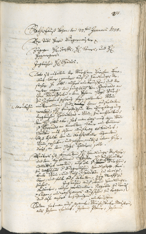 Archivio Storico della Città di Bolzano - BOhisto protocollo consiliare 1756/59 