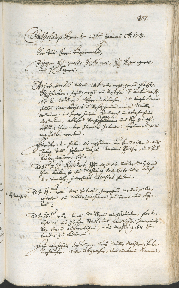 Stadtarchiv Bozen - BOhisto Ratsprotokoll 1756/59 