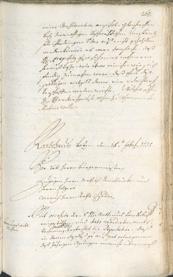 Archivio Storico della Città di Bolzano - BOhisto protocollo consiliare 1756/59 