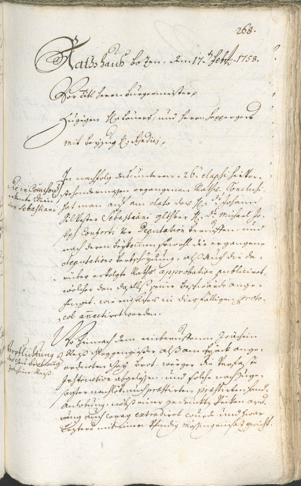 Archivio Storico della Città di Bolzano - BOhisto protocollo consiliare 1756/59 