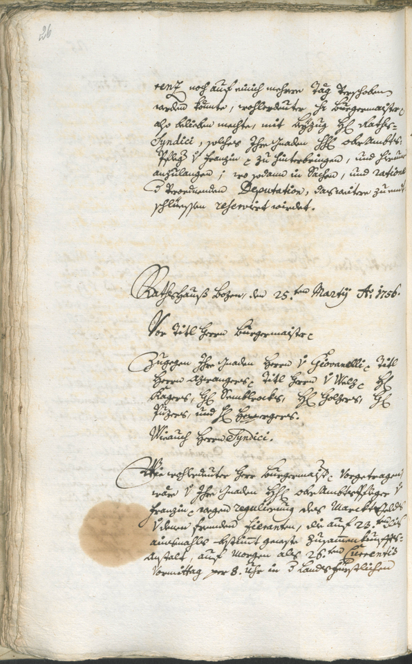 Archivio Storico della Città di Bolzano - BOhisto protocollo consiliare 1756/59 