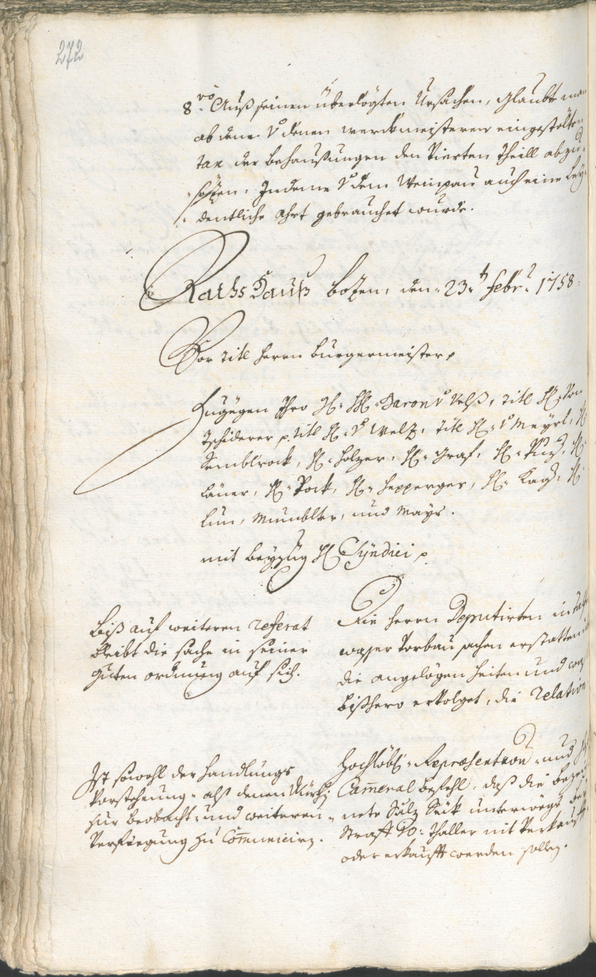 Stadtarchiv Bozen - BOhisto Ratsprotokoll 1756/59 