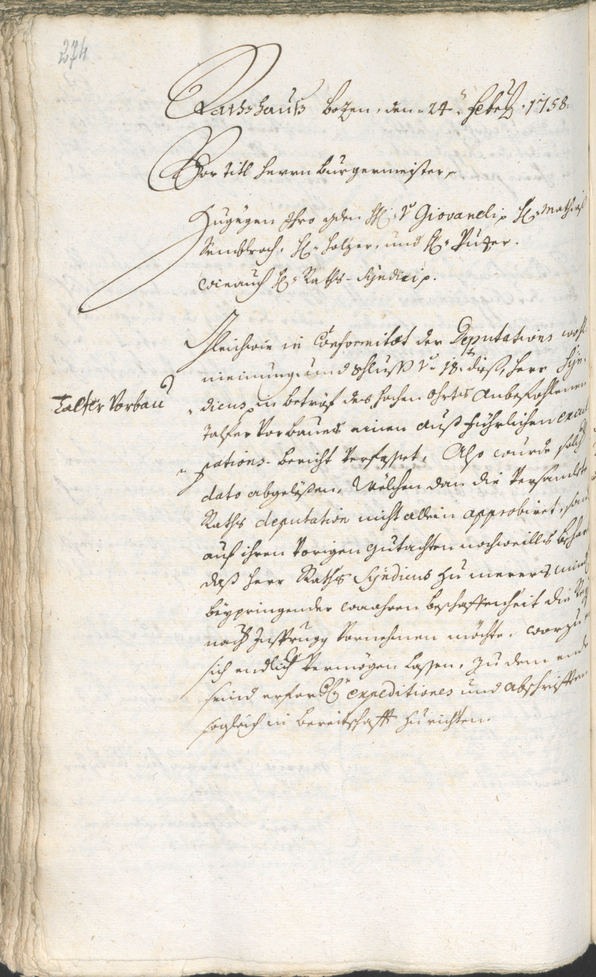 Archivio Storico della Città di Bolzano - BOhisto protocollo consiliare 1756/59 