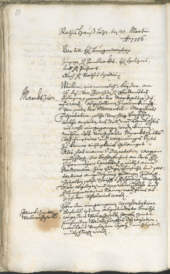 Archivio Storico della Città di Bolzano - BOhisto protocollo consiliare 1756/59 