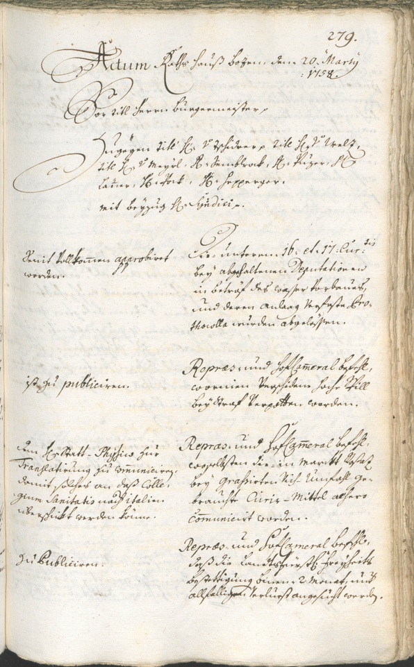 Archivio Storico della Città di Bolzano - BOhisto protocollo consiliare 1756/59 