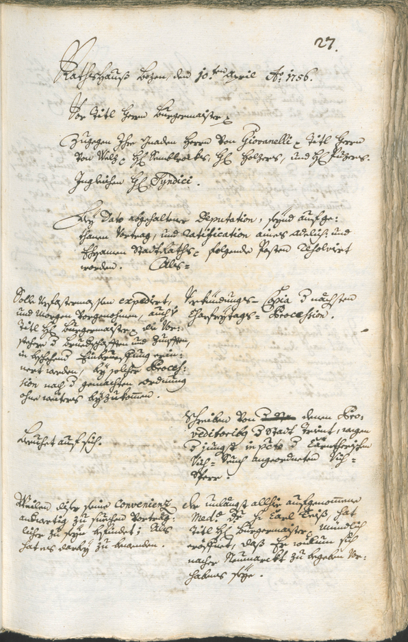 Archivio Storico della Città di Bolzano - BOhisto protocollo consiliare 1756/59 