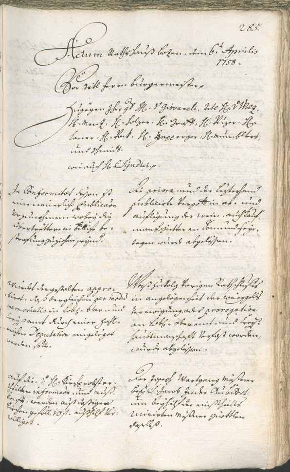 Civic Archives of Bozen-Bolzano - BOhisto Ratsprotokoll 1756/59 