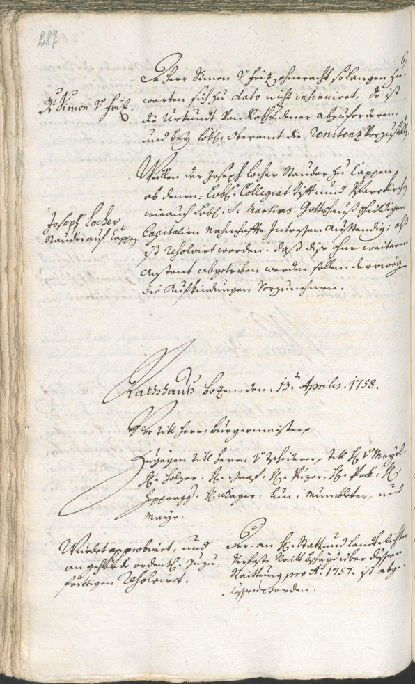 Archivio Storico della Città di Bolzano - BOhisto protocollo consiliare 1756/59 